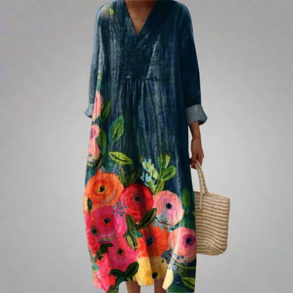 Poppy™ | Watercolor Flower Maxi Dress