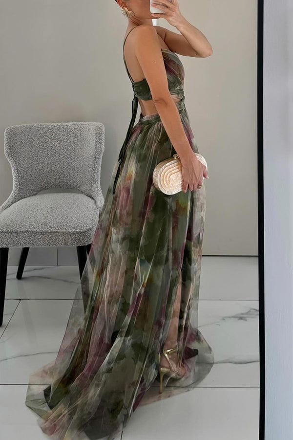 Esther – Enchanting Floral Print Maxi Dress