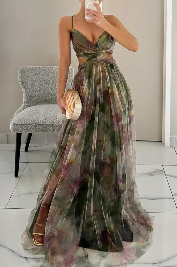 Esther – Enchanting Floral Print Maxi Dress
